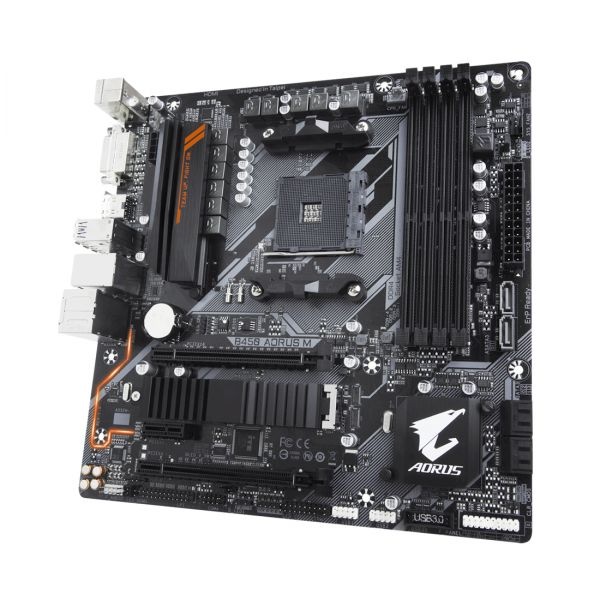 Материнская плата, Gigabyte, B450 AORUS M (4719331803858), AM4, B450, 4xDDR4 2933, 6xSATA3, 1xM.2, 1